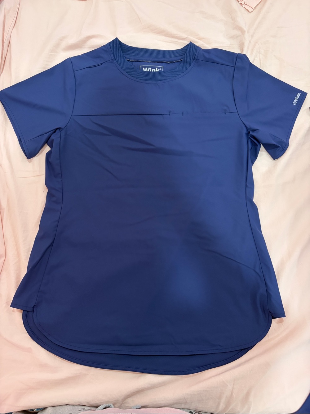 Wink Aura Women’s Captivate Crew Neck Scrub Top XS Navy